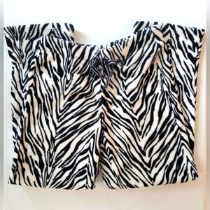 Faded Glory Fleece Zebra Print Sleep Pants Size M